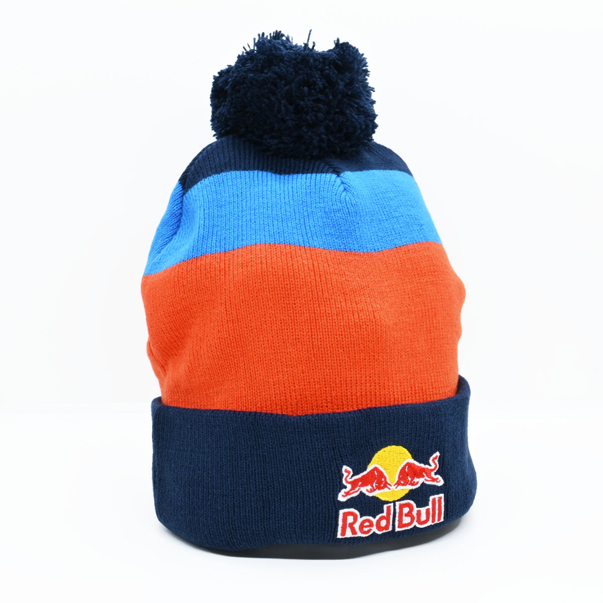 Gorro Beanie Pom Pom Lana Red Bull Naranjo - Azul