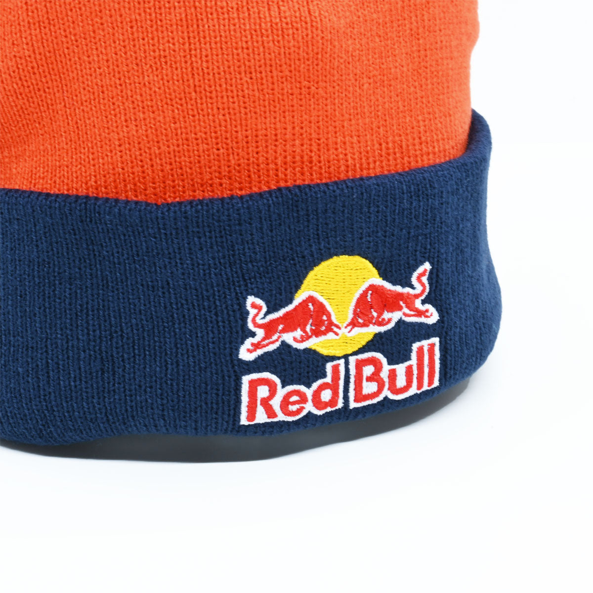 Gorro Beanie Pom Pom Lana Red Bull Naranjo - Azul