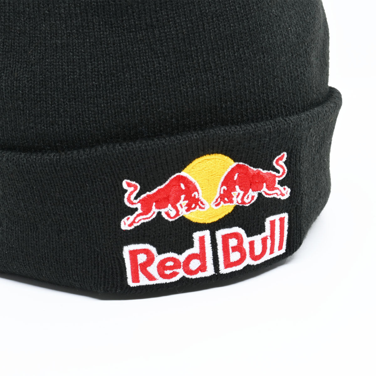 Gorro Beanie Lana Red Bull Negro - Logo Frontal
