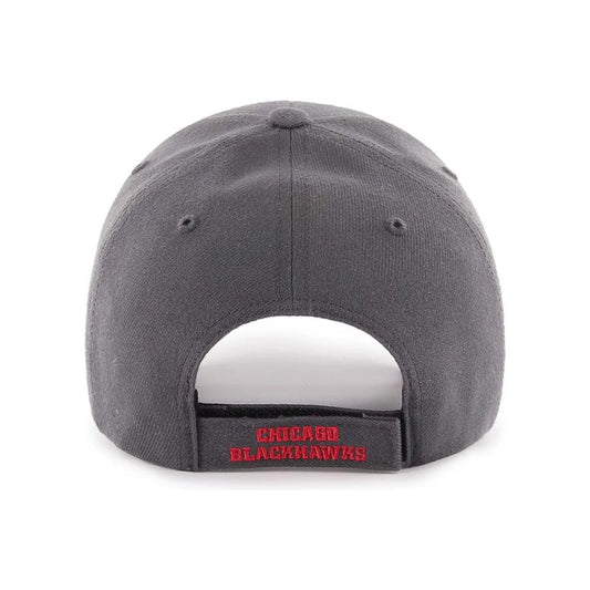 Parte posterior del jockey ’47 Chicago Blackhawks gris con cierre ajustable bordado
