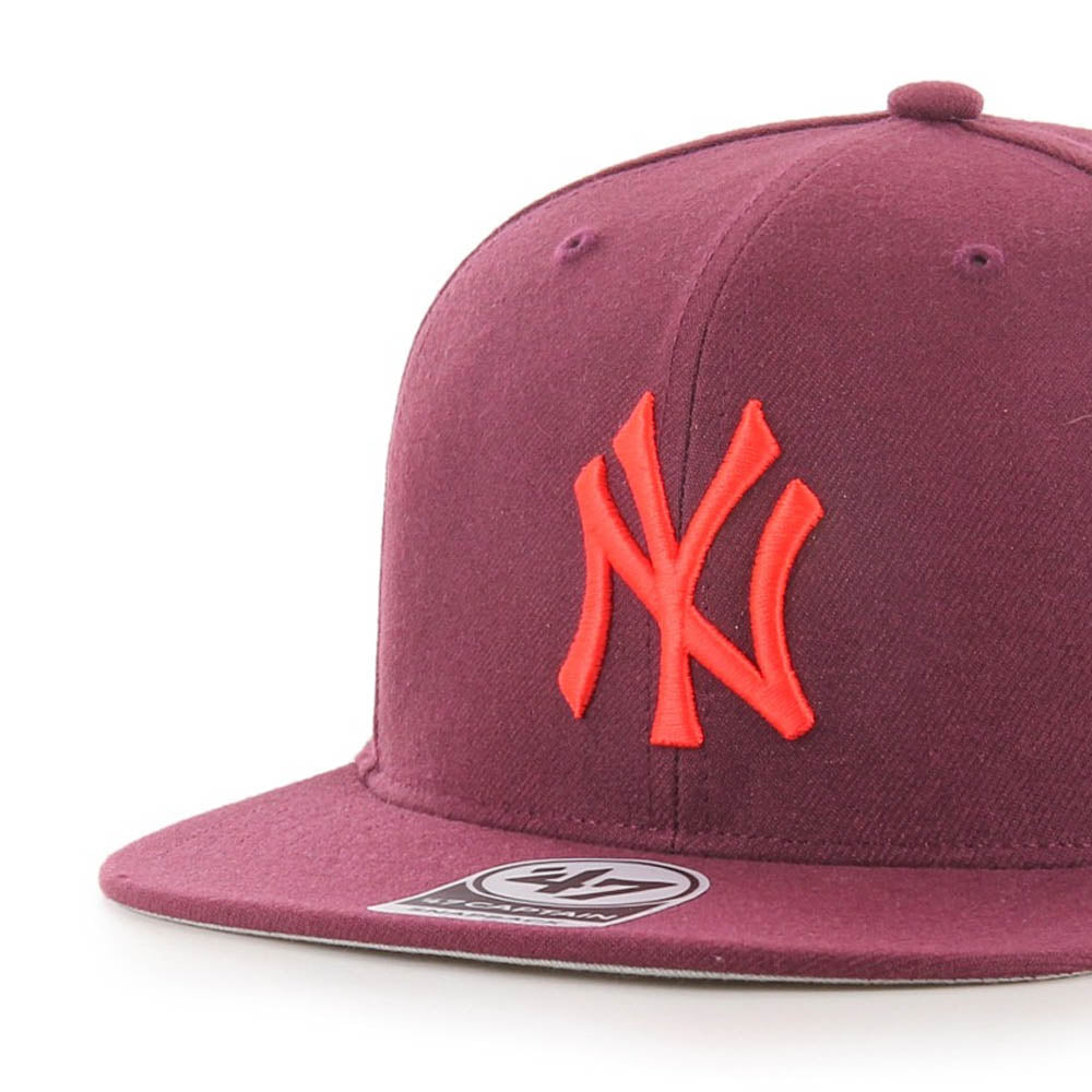 Jockey New York Yankees No Shot Dark Maroon Neon Captain '47 Brand
