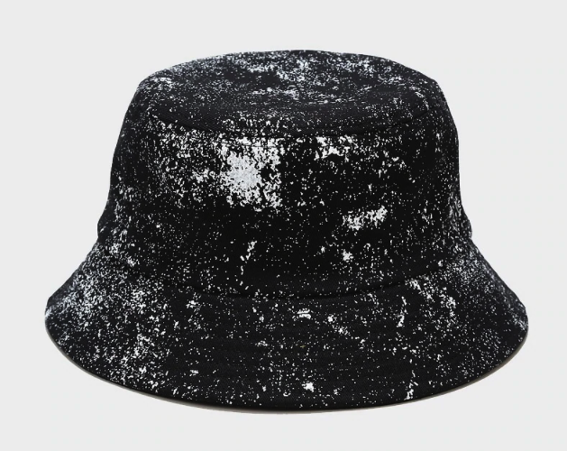 Gorra Verano - Bucket Negro Pintas Blancas