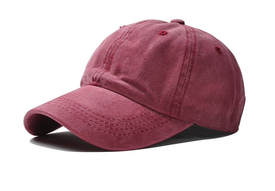 Gorra De Béisbol - Mezclilla Rojo Oscuro