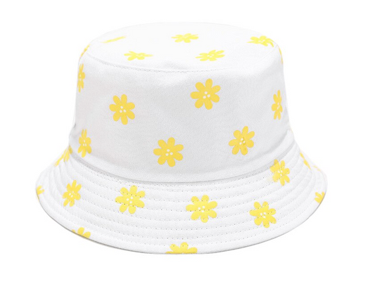 Gorra Verano - Bucket Flores Blanco