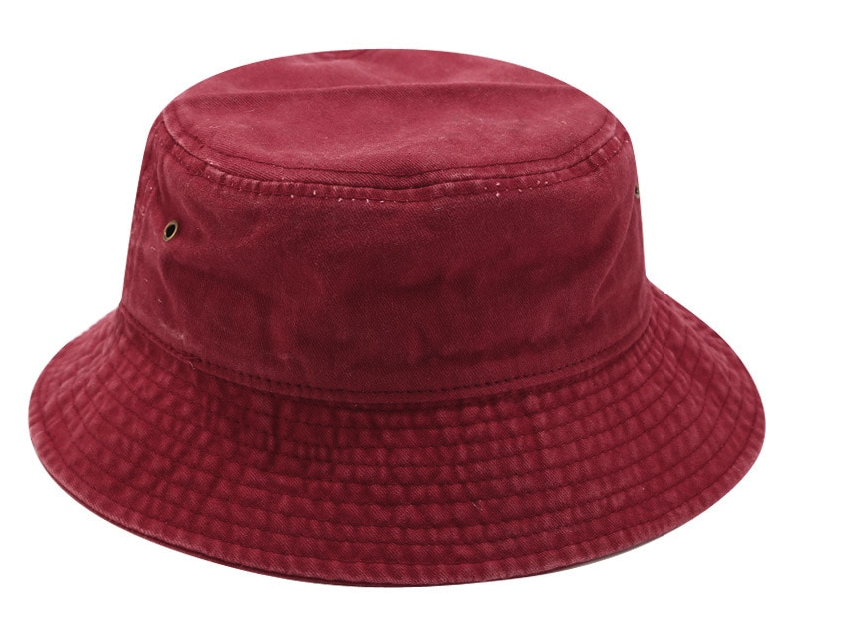 Gorra Verano - Bucket Mezclilla Burdeo