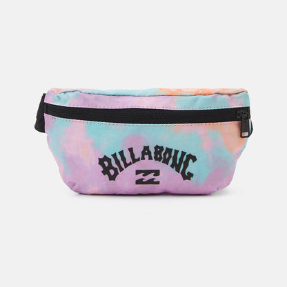 Banano Billabong Cache Bum Tie Dye Unisex, vista frontal en ángulo