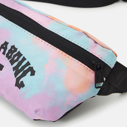 Banano Billabong Cache Bum Tie Dye Unisex, vista posterior y de la correa