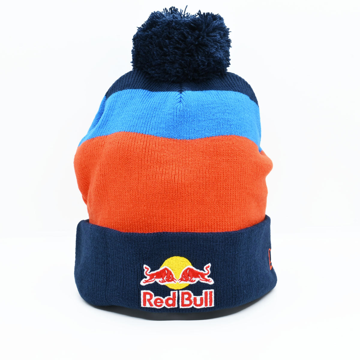 Gorro Beanie Pom Pom Lana Red Bull Naranjo - Azul
