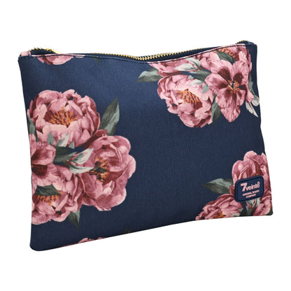 Estuche cosmetiquero 7 Veinte Floreado, vista frontal en ángulo