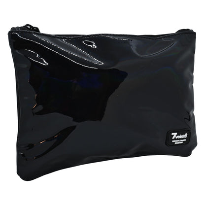 Estuche cosmetiquero 7 Veinte Negro Holográfico, vista frontal en ángulo