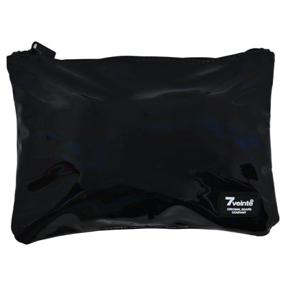 Estuche cosmetiquero 7 Veinte Negro Holográfico, vista posterior y de la correa