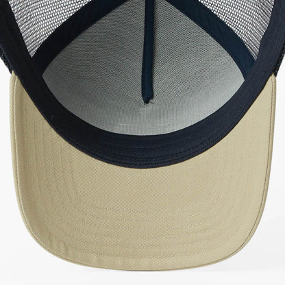 Jockey Billabong Stacked Trucker Hat Azul, detalle interior y de la visera
