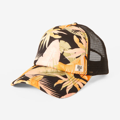 Jockey Billabong Mujer Heritage Mashup Trucker Floral, vista frontal en ángulo