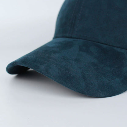 Gorra De Béisbol - Gamuza Azul Marino