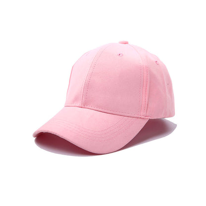 Gorra de béisbol La Cap Company Gamuza Rosa, vista frontal en ángulo
