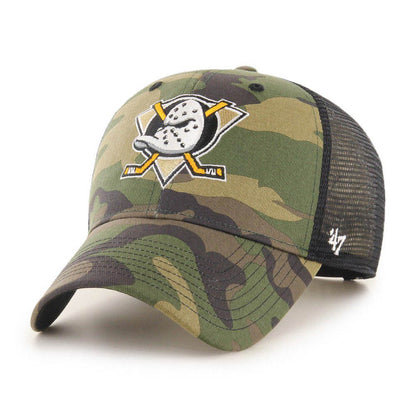 Jockey ’47 Anaheim Ducks camuflaje MVP Brand, vista frontal en ángulo