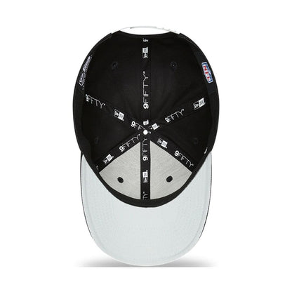 Interior del jockey New Era Raiders NFL 9FIFTY negro con parte inferior gris de la visera