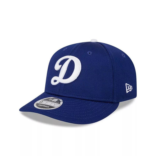 Jockey New Era Los Angeles Dodgers Spring Training 9FIFTY azul, vista frontal en ángulo
