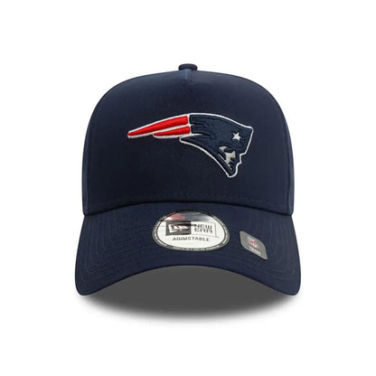 Jockey New Era New England Patriots NFL 9FORTY E-Frame azul, vista frontal con logo bordado