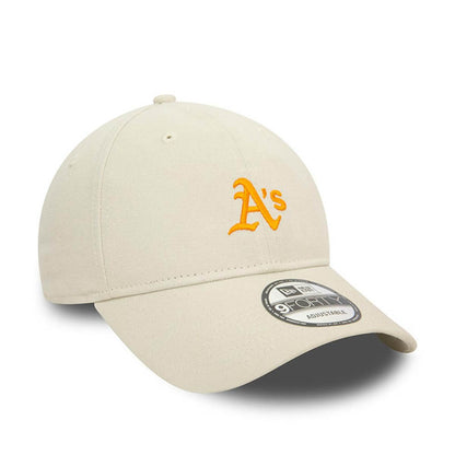 Jockey New Era Oakland Athletics MLB 9FORTY Washed beige claro beige claro y Gris Ártico, vista lateral