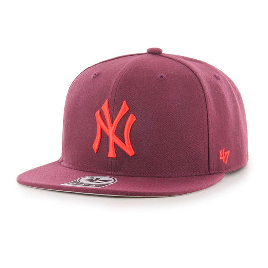 Jockey New York Yankees No Shot Dark Maroon Neon Captain '47 Brand