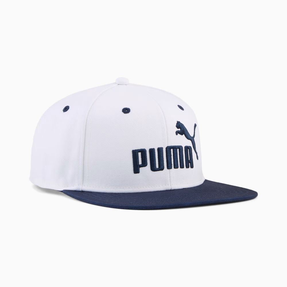 Jockey Puma Essentials No.1 Logo Flat Brim Blanco - Navy