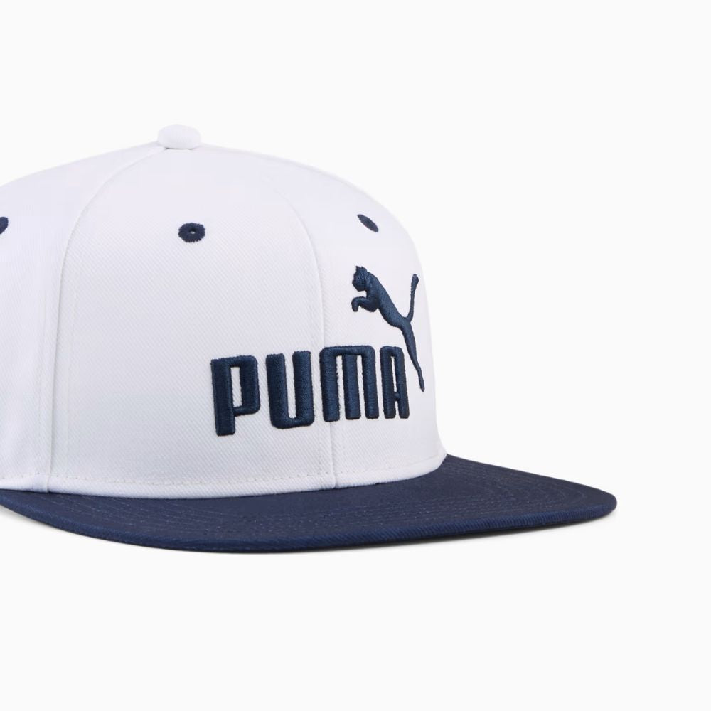 Jockey Puma Essentials No.1 Logo Flat Brim Blanco - Navy