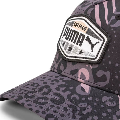 Jockey Puma Trucker Animal Print negro Dark 024764-04, vista lateral