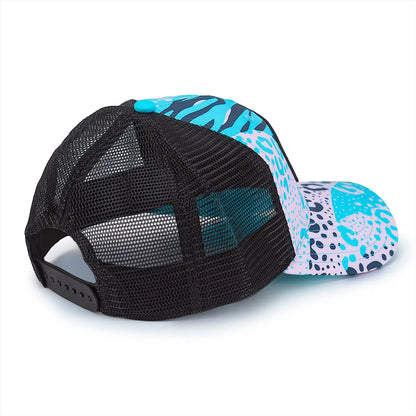 Jockey Puma Trucker Animal Print Celeste 024764-05, vista lateral