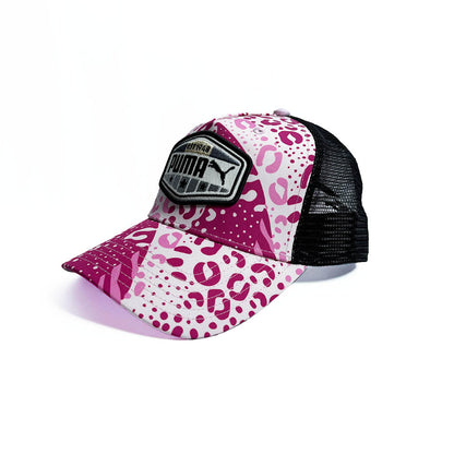 Jockey Puma Trucker Animal Print Rosa 024764-06, vista frontal en ángulo