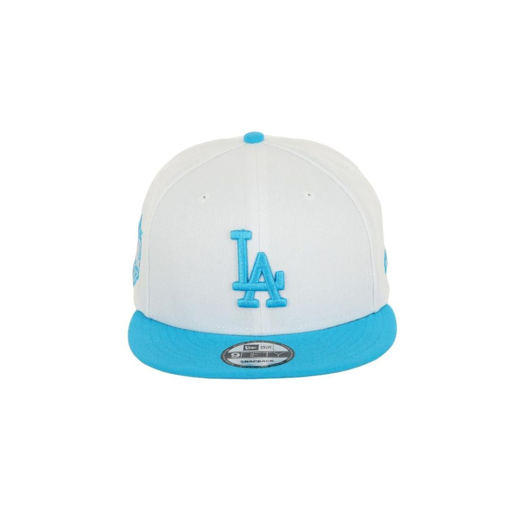 Jockey snapback New Era Los Angeles Dodgers MLB Patch blanco 9FIFTY, vista frontal