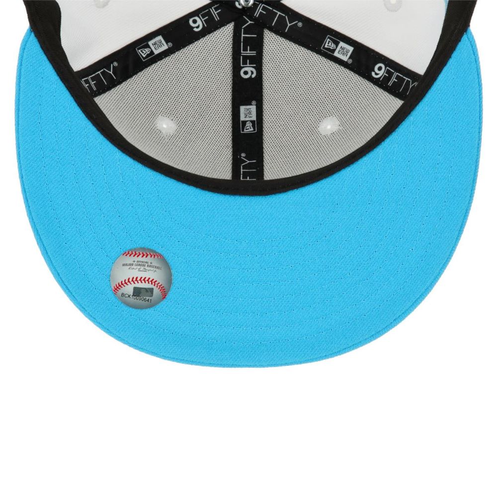 Jockey snapback New Era Los Angeles Dodgers MLB Patch blanco 9FIFTY, vista trasera