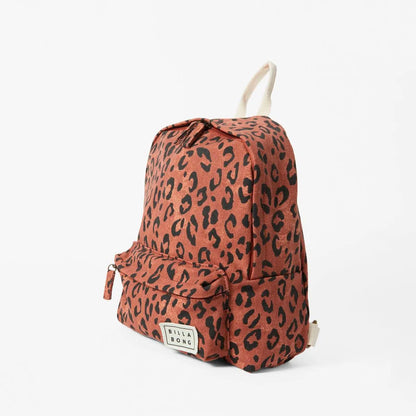 Mochila Billabong Mujer Mini Mama Canvas Animal Print, vista posterior y de las correas
