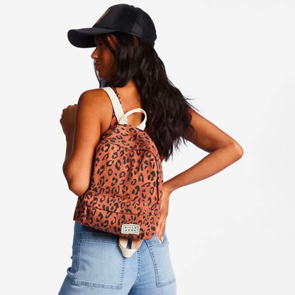 Mochila Billabong Mujer Mini Mama Canvas Animal Print, vista lateral