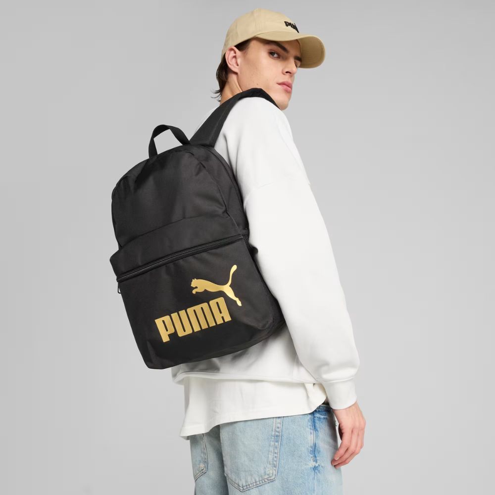 Mochila Puma Phase III Backpack Negro Oro