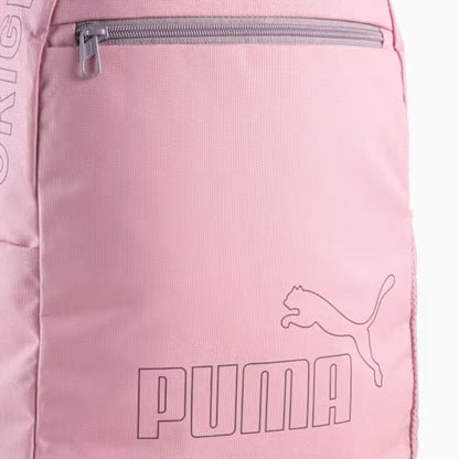 Mochila Puma Phase II rosado intenso, vista posterior y de las correas