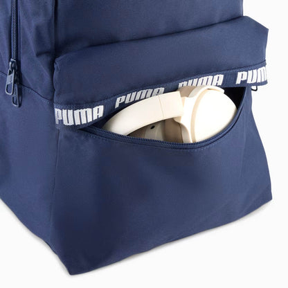 Mochila Puma Phase Tape 091170-03, detalle de compartimentos y cierres
