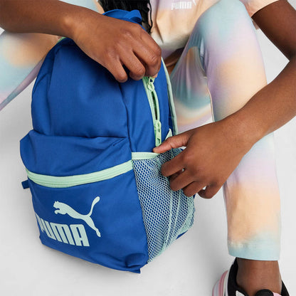 Mochila Puma Pequeña Phase 07987907, detalle de compartimentos y cierres