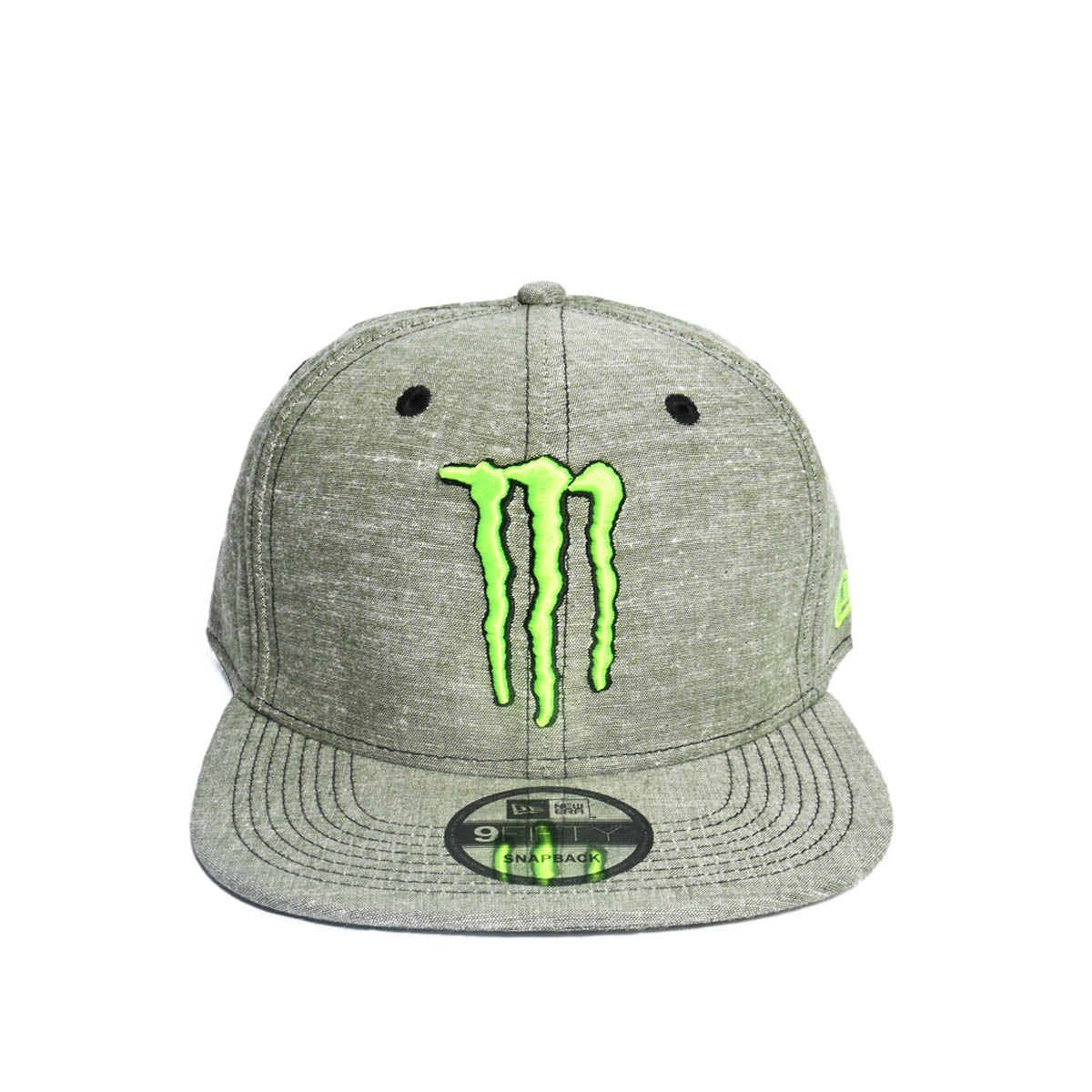 Snapback Jockey Monster Energy Gris Claro