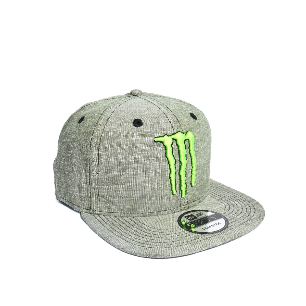 Snapback Jockey Monster Energy Gris Claro