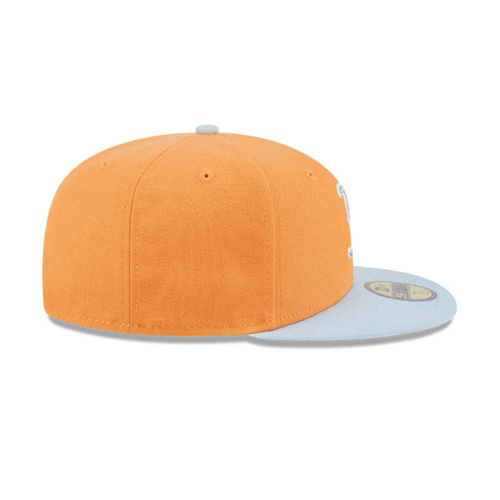 Snapback New Era 59FIFTY MLB Boston Red Sox Color Pack naranjo, vista lateral opuesta