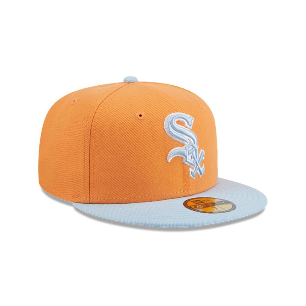 Snapback New Era 59FIFTY MLB Chicago White Sox Color Pack naranjo, vista lateral
