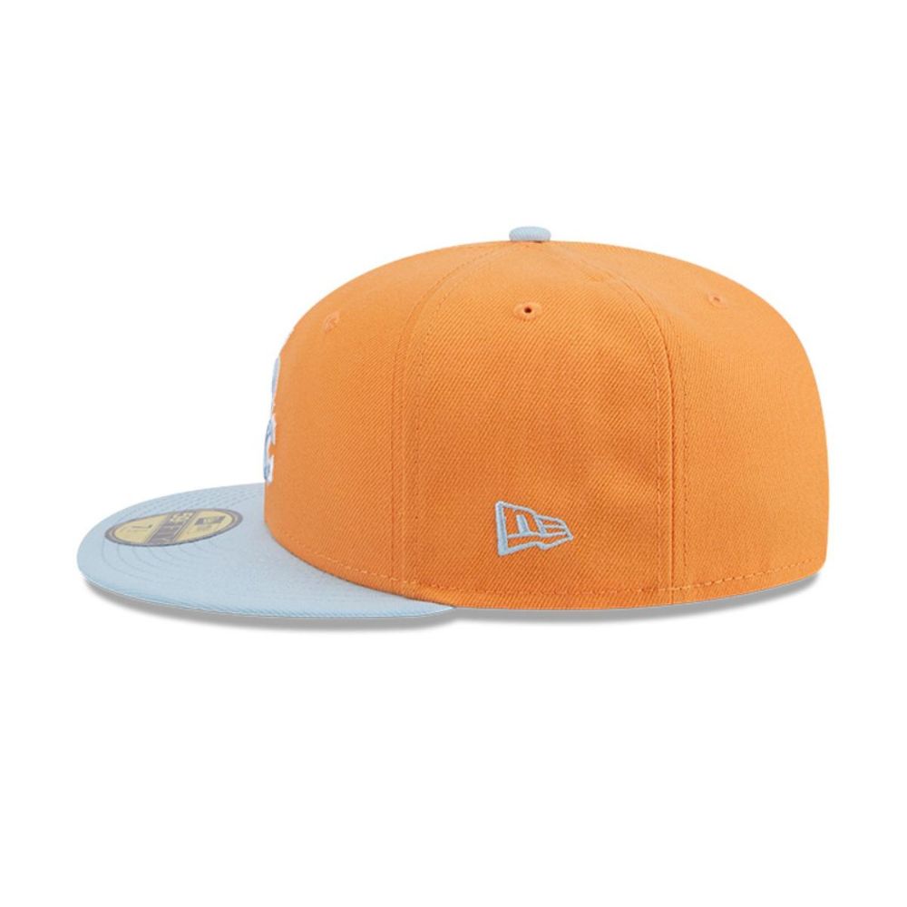 Snapback New Era 59FIFTY MLB Chicago White Sox Color Pack naranjo, vista lateral opuesta