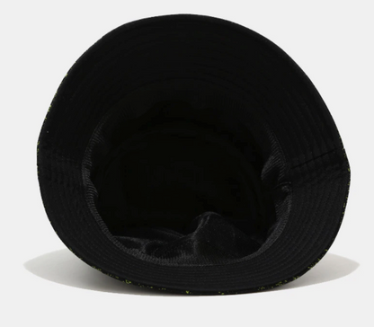 Sombrero bucket La Cap Company Negro Pintas Blancas, vista posterior